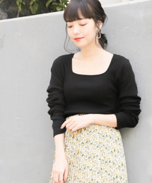 LOWRYS FARM | リブスクエアタイトLS　831696(Tシャツ/カットソー)