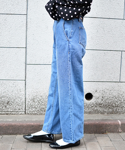 PairPair（ペアペア）の「ハイウエストワイドデニム（デニムパンツ・レディース・ブラック/サックスブルー・MEDIUM/SMALL/LARGE）」の16枚目の写真