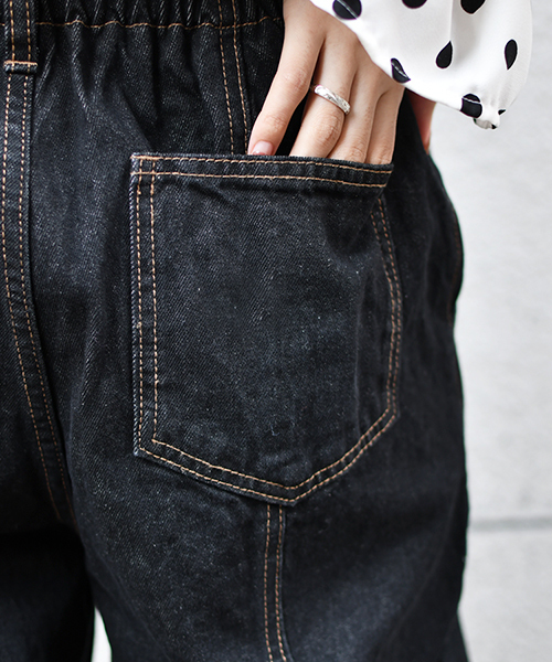 PairPair（ペアペア）の「ハイウエストワイドデニム（デニムパンツ・レディース・ブラック/サックスブルー・MEDIUM/SMALL/LARGE）」の14枚目の写真