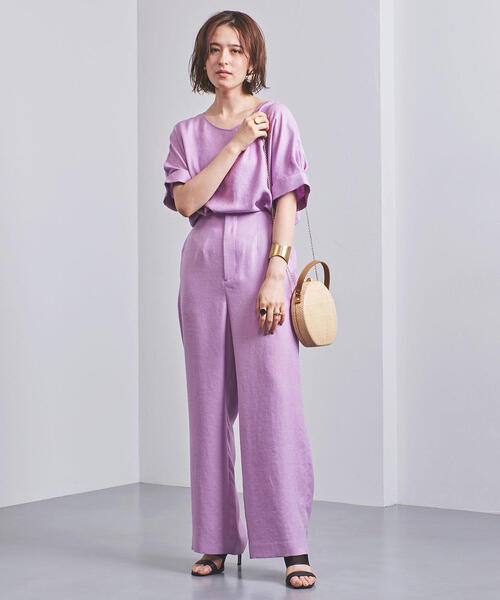 UNITED ARROWS（ユナイテッドアローズ）の「UBCS TA/P ワイドパンツ◆（その他パンツ・レディース・ライム/ナチュラル/ダークブラウン/ライラック・36/34/38）」の9枚目の写真