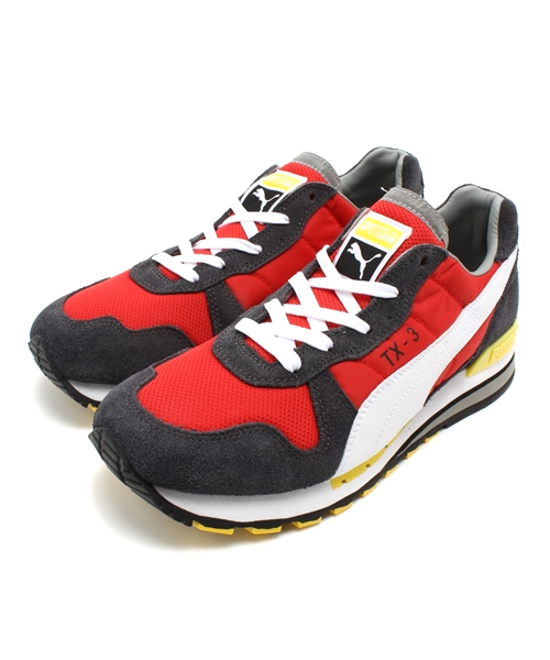 PUMA（プーマ）の「TX-3 (UNISEX) - Sport Classics（スニーカー・メンズ・グレー/ライトグレー/グレー系その他/レッド・30cm/26cm/25cm/24.5cm/24cm/29cm/28cm/23cm/26.5cm/23.5cm/28.5cm/27cm/27.5cm/25.5cm/22.5cm/31cm）」の4枚目の写真