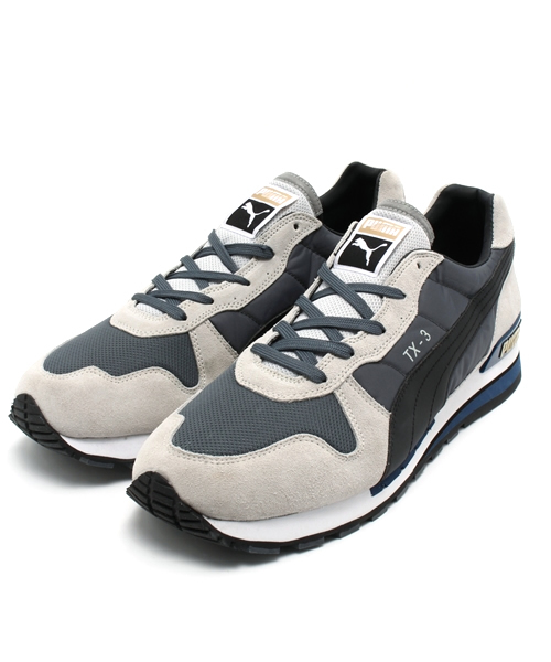 PUMA（プーマ）の「TX-3 (UNISEX) - Sport Classics（スニーカー・メンズ・グレー/ライトグレー/グレー系その他/レッド・30cm/26cm/25cm/24.5cm/24cm/29cm/28cm/23cm/26.5cm/23.5cm/28.5cm/27cm/27.5cm/25.5cm/22.5cm/31cm）」の2枚目の写真