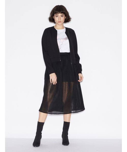 ARMANI EXCHANGE(アルマーニエクスチェンジ)の「【A|Xアルマーニ エクスチェンジ】ミモレ丈 メッシュスカート(スカート・レディース・ピンク/ブラック・0/2/4)」の20枚目の写真