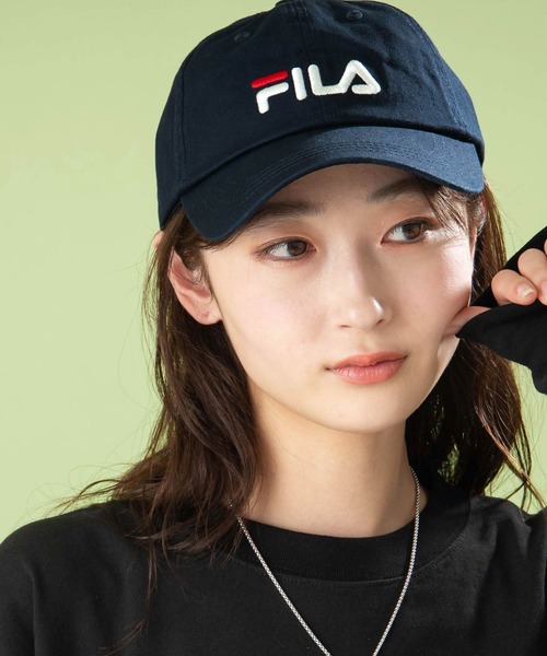 FILA（フィラ）の「【FILA】FLS 096 LINEAR LOGO LOW CAP ワンポイント（キャップ・メンズ・ホワイト/ライトブルー/ブラック/ベージュ/ネイビー/ピンク/インディゴブルー/カモフラージュ・FREE）」の5枚目の写真