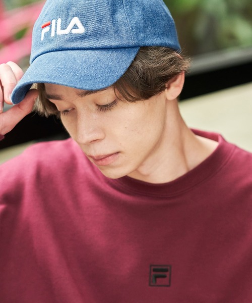 FILA（フィラ）の「【FILA】FLS 096 LINEAR LOGO LOW CAP ワンポイント（キャップ・メンズ・ホワイト/ライトブルー/ブラック/ベージュ/ネイビー/ピンク/インディゴブルー/カモフラージュ・FREE）」の4枚目の写真