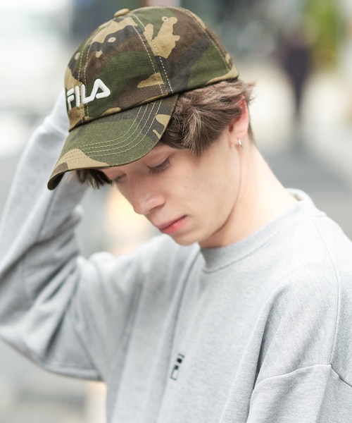 FILA（フィラ）の「【FILA】FLS 096 LINEAR LOGO LOW CAP ワンポイント（キャップ・メンズ・ホワイト/ライトブルー/ブラック/ベージュ/ネイビー/ピンク/インディゴブルー/カモフラージュ・FREE）」の8枚目の写真