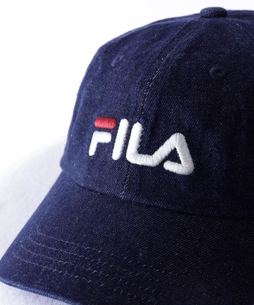 FILA（フィラ）の「【FILA】FLS 096 LINEAR LOGO LOW CAP ワンポイント（キャップ・メンズ・ホワイト/ライトブルー/ブラック/ベージュ/ネイビー/ピンク/インディゴブルー/カモフラージュ・FREE）」の9枚目の写真
