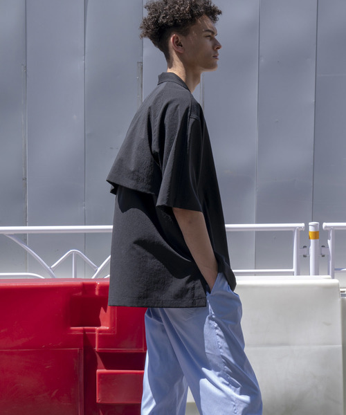 MAISON SPECIAL(メゾンスペシャル)の「リネンライクドライエステルオーバーサイズオープンカラーシャツ【MAISON SPECIAL/メゾンスペシャル】(シャツ/ブラウス・メンズ・ブラック/ネイビー/ブラウン・44/46/48)」の8枚目の写真