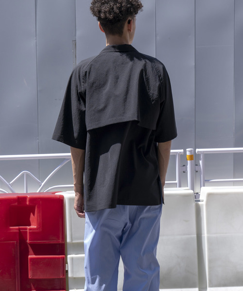 MAISON SPECIAL(メゾンスペシャル)の「リネンライクドライエステルオーバーサイズオープンカラーシャツ【MAISON SPECIAL/メゾンスペシャル】(シャツ/ブラウス・メンズ・ブラック/ネイビー/ブラウン・44/46/48)」の9枚目の写真