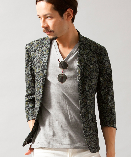 BEAUTY&YOUTH UNITED ARROWS(ビューティーアンドユースユナイテッドアローズ)の「BY ∴ プリント 2ボタン ジャケット クォータースリーブ(テーラードジャケット・メンズ・その他1・X-LARGE/SMALL/MEDIUM/LARGE)」の1枚目の写真