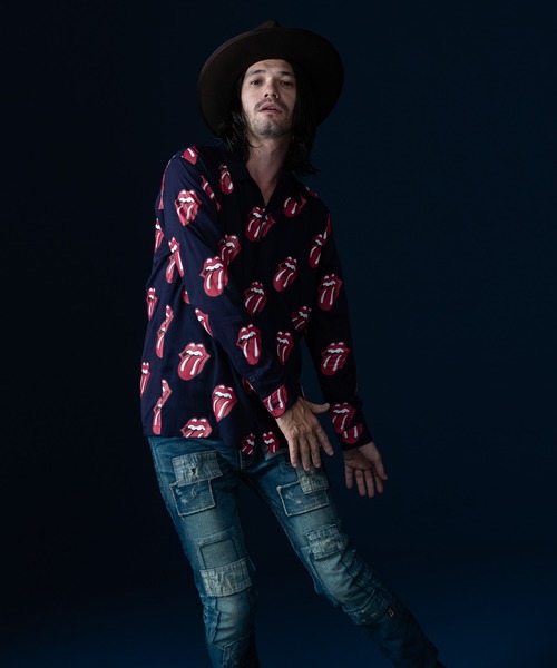 glamb（グラム）の「Lips and Tongue SH / リップスアンドタンシャツ（シャツ/ブラウス・メンズ・ホワイト/ブラック/ネイビー・0/1/2/3/4）」の3枚目の写真