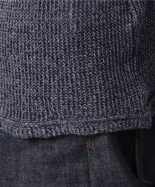 BEAMS LIGHTS Men's（ビームスライツ メンズ）の「◎BEAMS LIGHTS / メランジボートネックニット（ニット/セーター・メンズ・オフホワイト/ネイビー・SMALL/X-LARGE/LARGE/MEDIUM）」の7枚目の写真