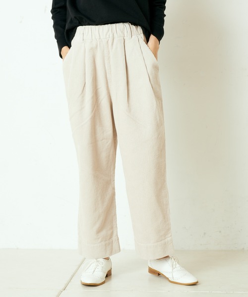 PUAL CE CIN(ピュアルセシン)の「コールテン2タックパンツ(その他パンツ・レディース・チャコールグレー/グレー/モカ/グレイッシュベージュ・FREE)」の1枚目の写真