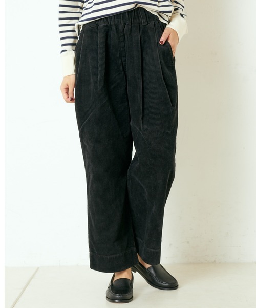 PUAL CE CIN(ピュアルセシン)の「コールテン2タックパンツ(その他パンツ・レディース・チャコールグレー/グレー/モカ/グレイッシュベージュ・FREE)」の2枚目の写真
