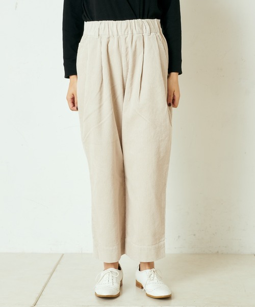 PUAL CE CIN(ピュアルセシン)の「コールテン2タックパンツ(その他パンツ・レディース・チャコールグレー/グレー/モカ/グレイッシュベージュ・FREE)」の5枚目の写真