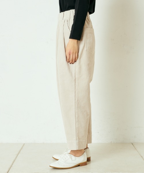 PUAL CE CIN(ピュアルセシン)の「コールテン2タックパンツ(その他パンツ・レディース・チャコールグレー/グレー/モカ/グレイッシュベージュ・FREE)」の6枚目の写真