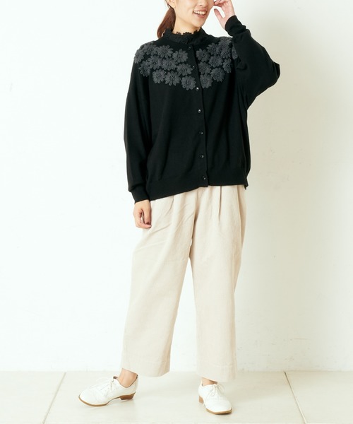PUAL CE CIN(ピュアルセシン)の「コールテン2タックパンツ(その他パンツ・レディース・チャコールグレー/グレー/モカ/グレイッシュベージュ・FREE)」の12枚目の写真