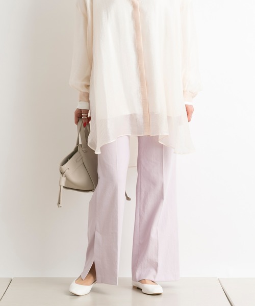 DouDou(ドゥドゥ)の「【SS】セミフレアパンツB(その他パンツ・レディース・ピンク・38/36)」の1枚目の写真