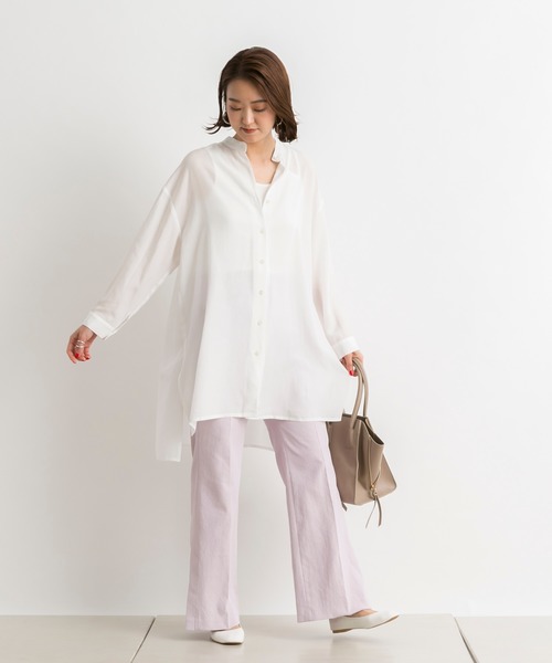 DouDou(ドゥドゥ)の「【SS】セミフレアパンツB(その他パンツ・レディース・ピンク・38/36)」の2枚目の写真