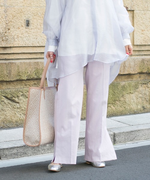 DouDou(ドゥドゥ)の「【SS】セミフレアパンツB(その他パンツ・レディース・ピンク・38/36)」の5枚目の写真