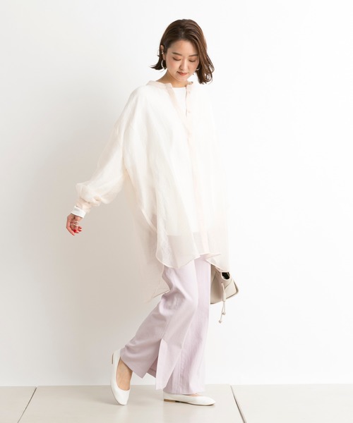 DouDou(ドゥドゥ)の「【SS】セミフレアパンツB(その他パンツ・レディース・ピンク・38/36)」の6枚目の写真