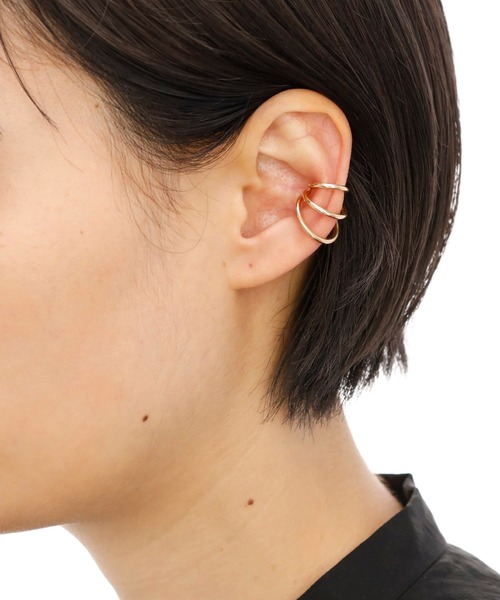 イヤーカフ Saskia Diez “WIRE BOLD TRIPLE GOLD PLATED”イヤーカフ