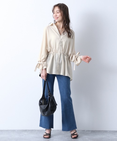 Heather(ヘザー)の「フレアデニムパンツ 880100(デニムパンツ・レディース・アイボリー/ブルー系その他・S/M)」の5枚目の写真