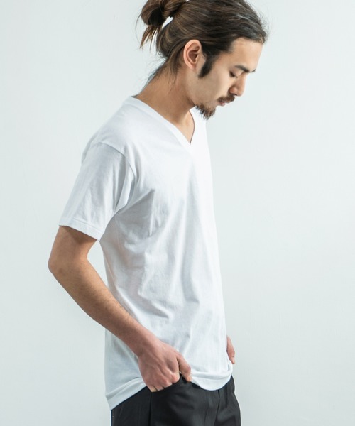 HANES(ヘインズ)の「Hanes ヘインズ 3枚組 アカラベルクルーネック VネックTシャツ HM2135G HM2145K(Tシャツ/カットソー・メンズ・ホワイト系その他/ホワイト・X-LARGE/SMALL/M/XL/S/L/LARGE/MEDIUM)」の5枚目の写真