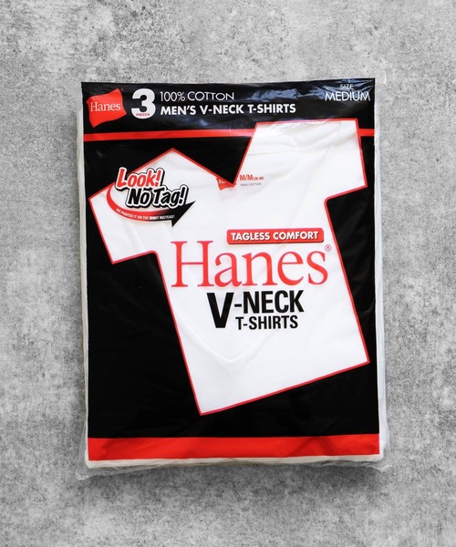 HANES(ヘインズ)の「Hanes ヘインズ 3枚組 アカラベルクルーネック VネックTシャツ HM2135G HM2145K(Tシャツ/カットソー・メンズ・ホワイト系その他/ホワイト・X-LARGE/SMALL/M/XL/S/L/LARGE/MEDIUM)」の17枚目の写真