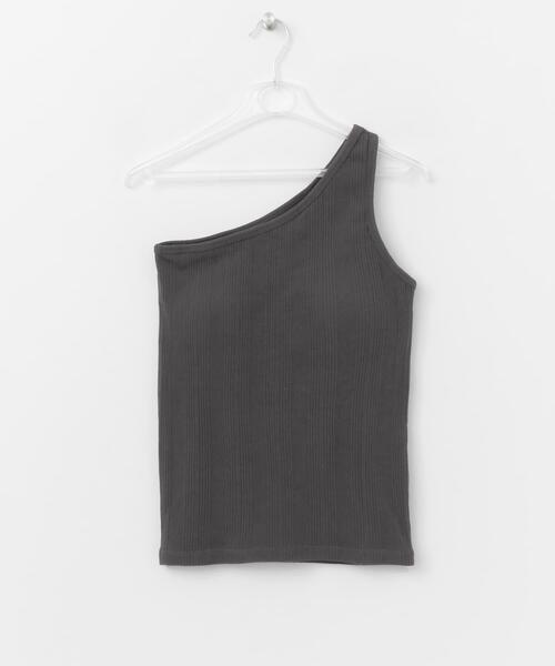 LAATO(ラート)の「CUP IN ONE SHOULDER TANK(その他アンダーウェア/インナー・レディース・チャコールグレー/ブラック/ベージュ/ブラウン/オフホワイト・FREE)」の4枚目の写真