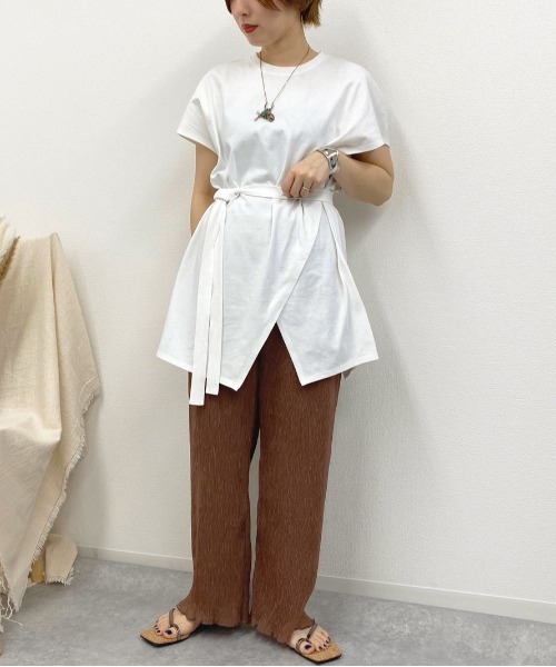 apres jour mignon（アプレジュールミニョン）の「アシメデザインTシャツ【ZOZOTOWN限定アイテム】（Tシャツ/カットソー・レディース・オフホワイト/その他/ミント・フリー）」の9枚目の写真