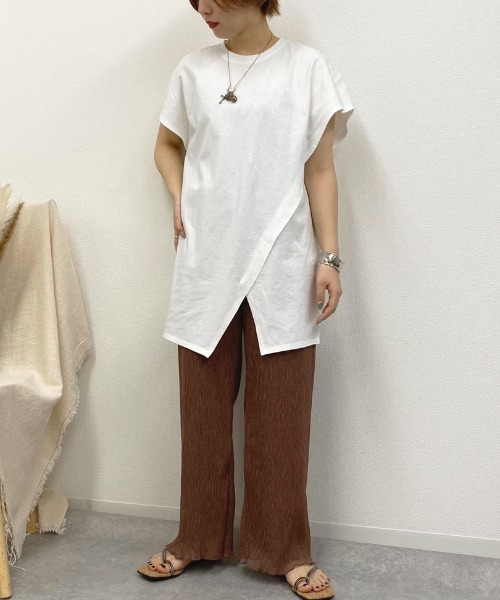 apres jour mignon（アプレジュールミニョン）の「アシメデザインTシャツ【ZOZOTOWN限定アイテム】（Tシャツ/カットソー・レディース・オフホワイト/その他/ミント・フリー）」の10枚目の写真