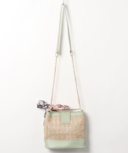 STYLEBLOCK（スタイルブロック）の「ミニショルダーかごバッグ（かごバッグ・レディース・ブラック/ピンク/グリーン/グレー・FREE）」の5枚目の写真