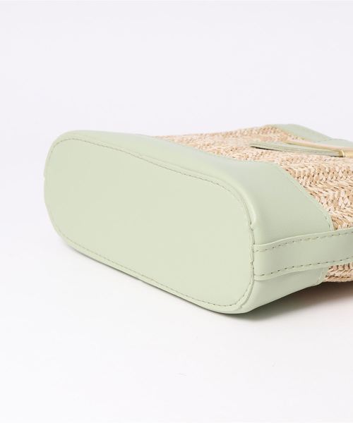 STYLEBLOCK（スタイルブロック）の「ミニショルダーかごバッグ（かごバッグ・レディース・ブラック/ピンク/グリーン/グレー・FREE）」の6枚目の写真