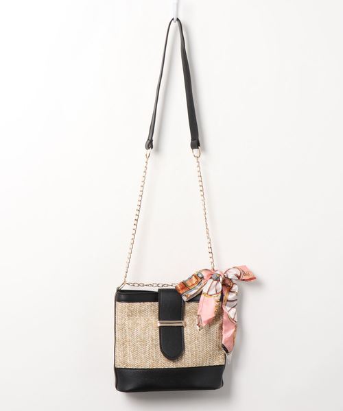 STYLEBLOCK（スタイルブロック）の「ミニショルダーかごバッグ（かごバッグ・レディース・ブラック/ピンク/グリーン/グレー・FREE）」の10枚目の写真