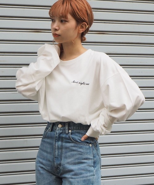 tiptop(ティップトップ)の「レタリングプリントロンT(Tシャツ/カットソー・レディース・オフホワイト/ブラック/サックスブルー/ブルー/パープル/ホワイト系その他/ホワイト系その他2/ブラック系その他/ブラック系その他2・FREE)」の10枚目の写真