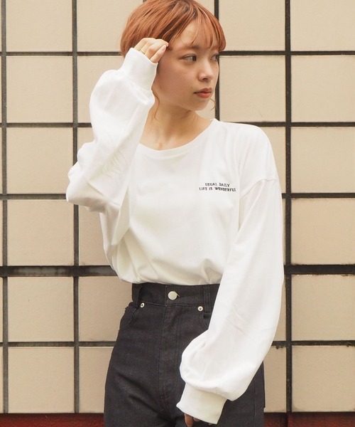 tiptop(ティップトップ)の「レタリングプリントロンT(Tシャツ/カットソー・レディース・オフホワイト/ブラック/サックスブルー/ブルー/パープル/ホワイト系その他/ホワイト系その他2/ブラック系その他/ブラック系その他2・FREE)」の17枚目の写真