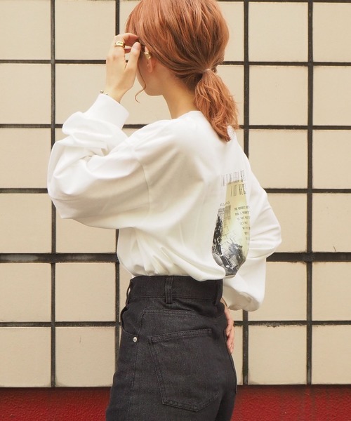 tiptop(ティップトップ)の「レタリングプリントロンT(Tシャツ/カットソー・レディース・オフホワイト/ブラック/サックスブルー/ブルー/パープル/ホワイト系その他/ホワイト系その他2/ブラック系その他/ブラック系その他2・FREE)」の18枚目の写真