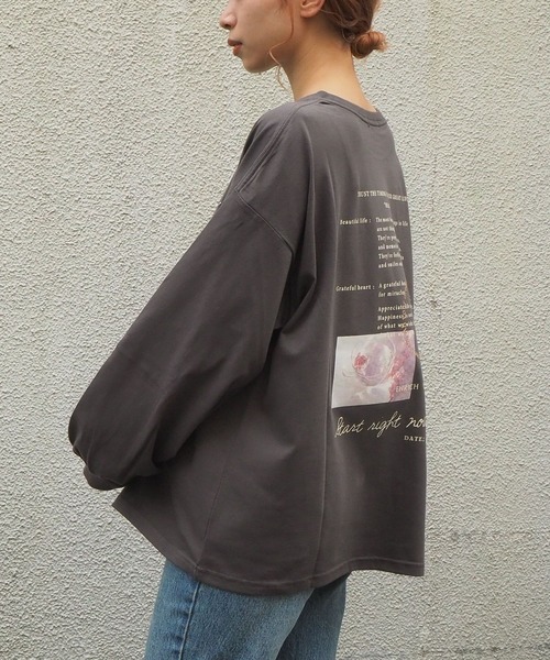 tiptop(ティップトップ)の「レタリングプリントロンT(Tシャツ/カットソー・レディース・オフホワイト/ブラック/サックスブルー/ブルー/パープル/ホワイト系その他/ホワイト系その他2/ブラック系その他/ブラック系その他2・FREE)」の21枚目の写真