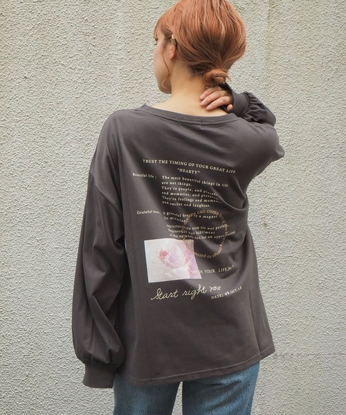 tiptop(ティップトップ)の「レタリングプリントロンT(Tシャツ/カットソー・レディース・オフホワイト/ブラック/サックスブルー/ブルー/パープル/ホワイト系その他/ホワイト系その他2/ブラック系その他/ブラック系その他2・FREE)」の22枚目の写真