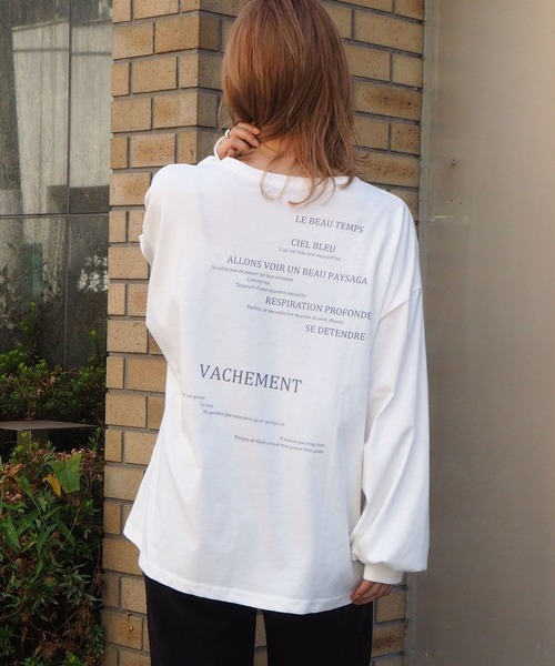 tiptop(ティップトップ)の「レタリングプリントロンT(Tシャツ/カットソー・レディース・オフホワイト/ブラック/サックスブルー/ブルー/パープル/ホワイト系その他/ホワイト系その他2/ブラック系その他/ブラック系その他2・FREE)」の15枚目の写真