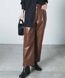 WEGO | WEGO/【セットアップ対応商品】＊2020秋新作＊フェイクレザータックパンツ(スラックス)