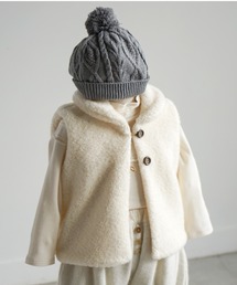 Hoppetta（ホッペッタ）の「Hoppetta ボアリバーシブルベスト 90-100cm（ベスト）」