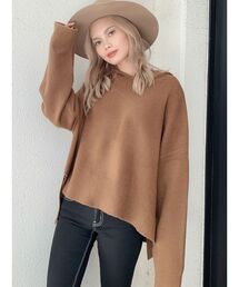 【ZOZO限定】Vカットフードニットトップス