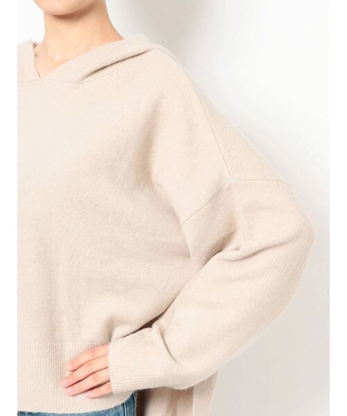 GYDA（ジェイダ）の「【ZOZO限定】Vカットフードニットトップス（ニット/セーター・レディース・アイボリー/チャコールグレー/ブラウン・FREE）」の16枚目の写真