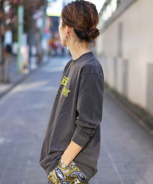 別注ピグメント ロンt ロックグラフィック Speed Rock Rock グッドロックスピード トップス Speed グッドロックスピード の ファッション Good Rock Speed ウィメンズ ユニセックス Tシャツ カットソー Good