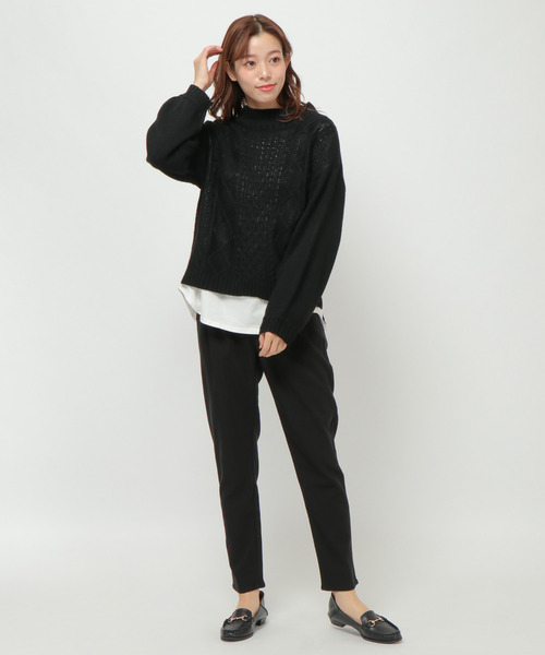 LBC(エルビーシー)の「rakunukuカラージップレスパンツ2(その他パンツ・レディース・ベージュ/ブラック/オリーブ・S/M/L)」の4枚目の写真
