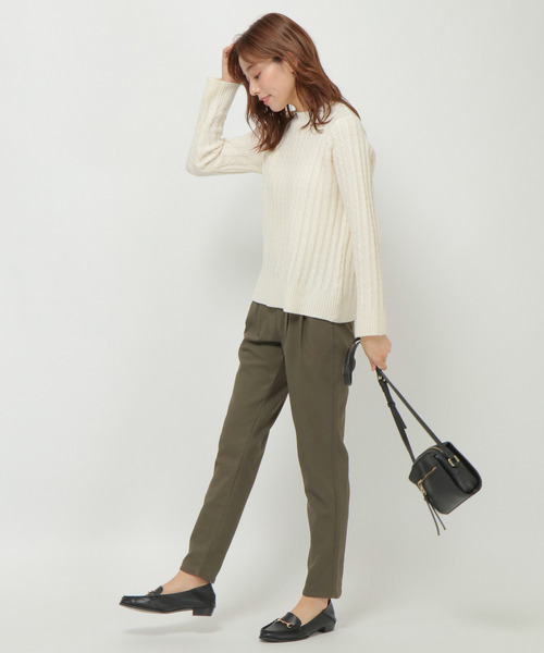 LBC(エルビーシー)の「rakunukuカラージップレスパンツ2(その他パンツ・レディース・ベージュ/ブラック/オリーブ・S/M/L)」の5枚目の写真