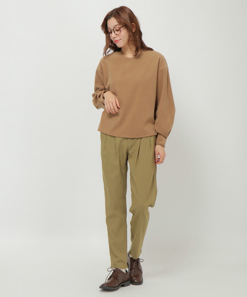 LBC(エルビーシー)の「rakunukuカラージップレスパンツ2(その他パンツ・レディース・ベージュ/ブラック/オリーブ・S/M/L)」の6枚目の写真