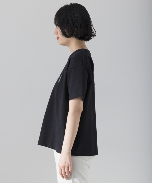 PAGEBOY（ページボーイ）の「デザインロゴT（Tシャツ/カットソー・レディース・オフホワイト/ブラック・FREE）」の6枚目の写真